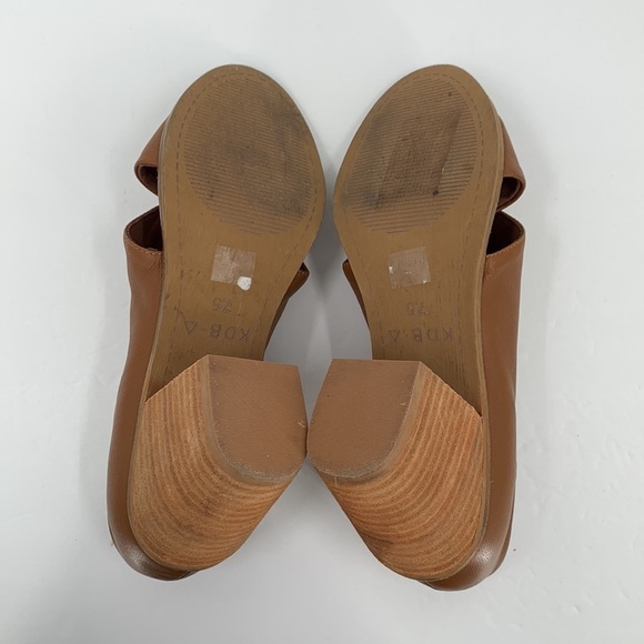 Kelsi Dagger Kacey criss cross sandal bootie shoe wide strap heel tan brown 7.5 - Picture 6 of 6